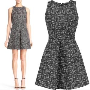 Alice + Olivia Employed “Janette” Black White Tweed A-line Dress